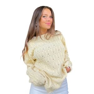 VINTAGE ORVIS PALE YELLOW SWEATER 🍋